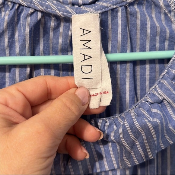 NWT Anthropologie Amadi Tansey Ruffled Button Down sz. Large - Picture 5 of 7